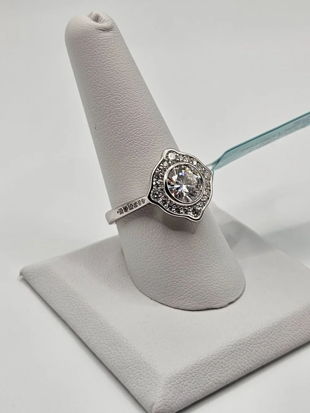 925 Sterling Silver Moissanite Ring 4.43ctw VVS D Size 9